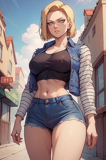 Mindful Android Pleasure in Seductive Hentai AI Image