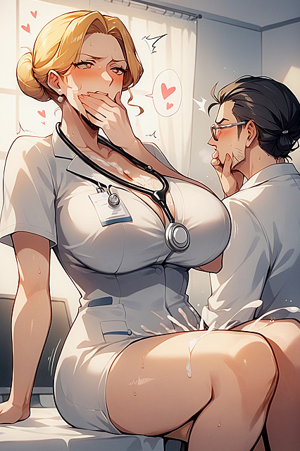 Wide-Angle View of Sweaty Doctors inMind-Blowing Hentai AI Image
