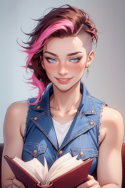 Skinny Girl 18+ Sitting Down for Naughty Hentai Pleasure