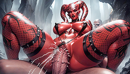 Saggy Veiny Breasts Covered in Sweat for Intense Hentai Facial Action