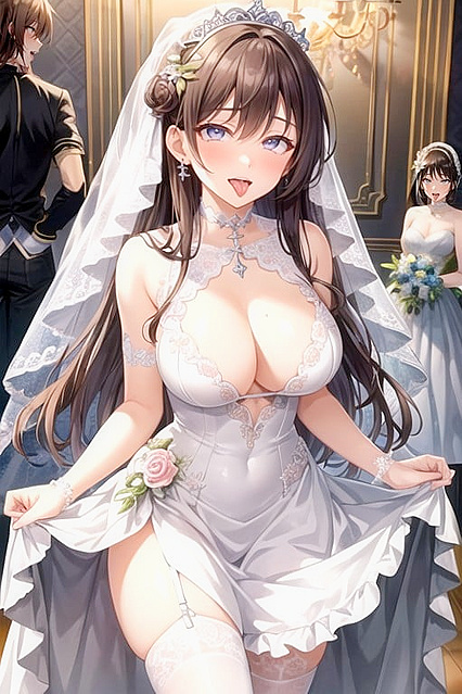 Ahegao Faces of Pleasure - Two People in Intense Hentai AI Image