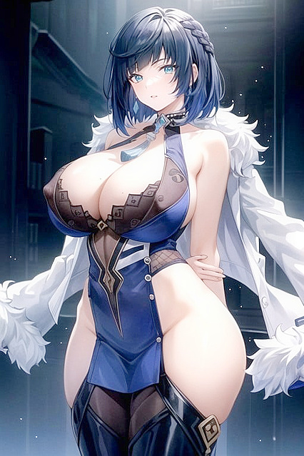 Ielan from Impact Strike Bound in Tight Sweater for Virgin Hentai Pleasure