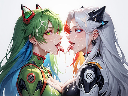 Showing Her Tongue While Getting Fucked From Behind in Hentai AI Image