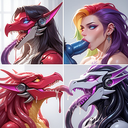 Close-Up hentai Hentai AI Image With Scaly Legs and Feet on Robotic Futanari