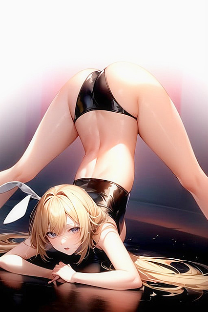 Blonde Dutch Bunny Suit Girl 18+ in Steamy Hentai AI Image