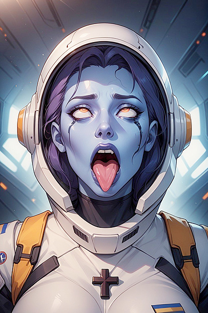 Captured by Alien Monster in Space Suit for Intense Hentai Pleasure aboard Spaceship