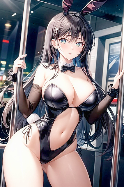 Huge Ass Rabbit Girl 18+ Strips Down in Hentai Strip Club Action