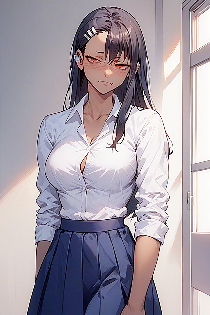 Cute Girl 18+ in Skirt Dressed-Up for naughty Hentai Pleasure