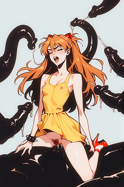 Skinny Girl 18+s in Intense Group Sex with Close-Up Hentai AI Image