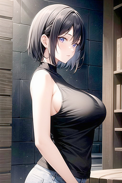 Mom with Black Short Hair Exploring Intense Hentai Pleasure