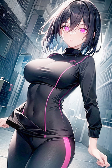 Black Hair, Short Hair, Sweater Fetish in Steamy Hentai AI Image