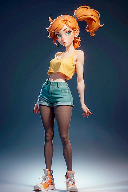 Misty from Pokémon Teased in Red Sneakers for Intense Hentai Pleasure