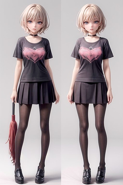 Almost Black Choker in Full-Length Hentai Hentai AI Image Action