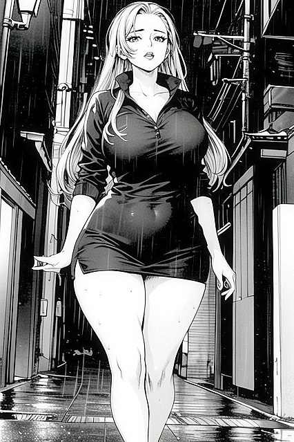Long Haired Girl 18+ Gets Fucked Standing Up on the Street in Hentai Hentai AI Image