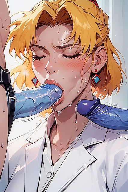 Close-Up Lab Image with Professor Ritsuko Akagi from Neon Genesis Evangelion Hentai Hentai AI Image