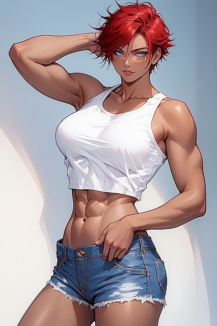 Lovely Dark-Skinned Teen 18+ in Explicit Hentai AI Image