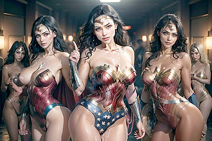 Indonesian Beauty in a Harem Fantasia for Wonder Woman Hentai Pleasure