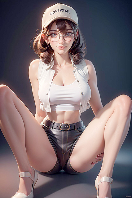 Fiolina from Metal SlagLaughs and Teases While Looking at You in Naughty Hentai AI Image