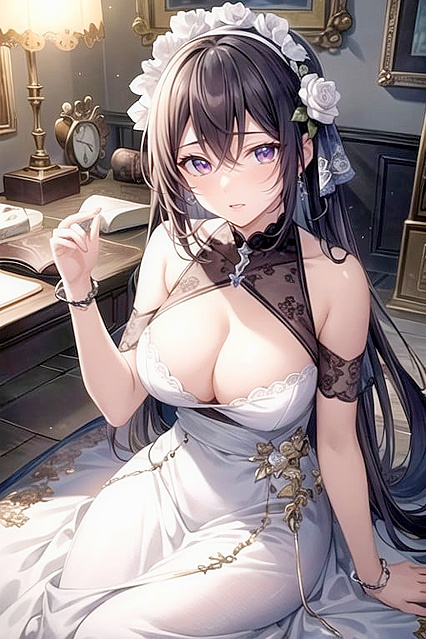 Krempai and Missionary Positions in Seductive Strip Tease Hentai AI Image