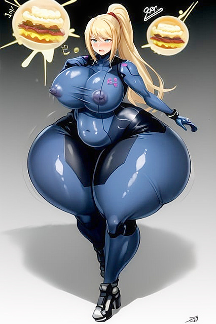 Unrealistic Body Features - Huge Cheeks and Thick Belly in Hentai Hentai AI Image