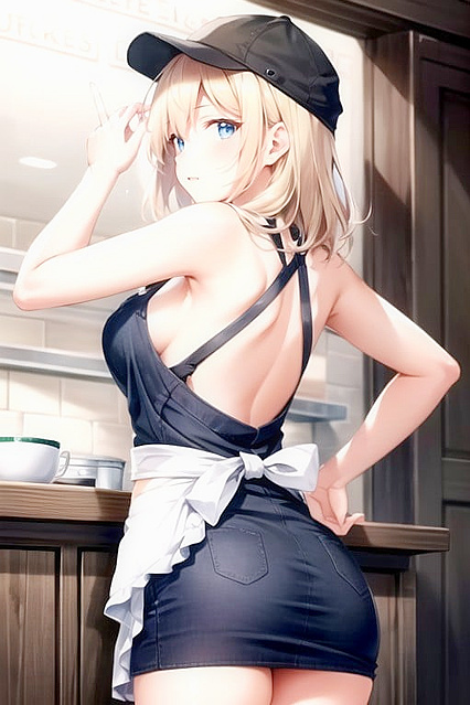 Rainy Day Frontal Breast Squeezing Hentai AI Image
