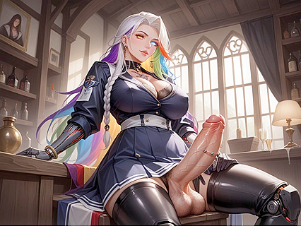 Cyborg With Hairy Pussy Gets athletic inMind-Bending Hentai AI Image