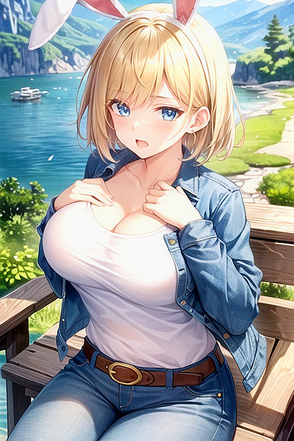 Big Ass Blonde Gets Ravished by Muscular Guy in Hot Hentai AI Image