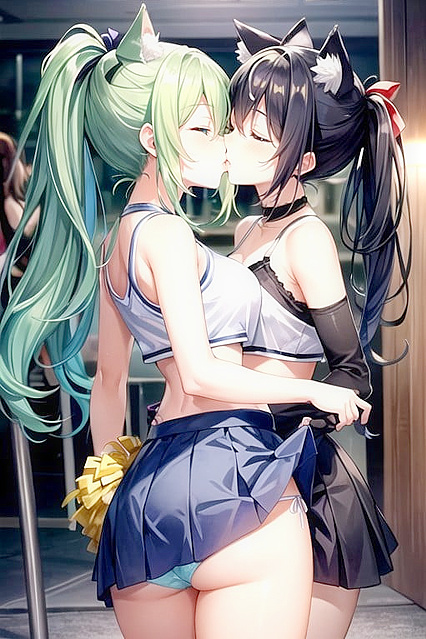Cheerleader with Cat Ears Gets Fucked in the Ass inMind-Bending Hentai
