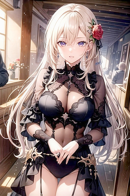 Ahegao, Oily Skin Tease and Strip in Seductive Hentai AI Image