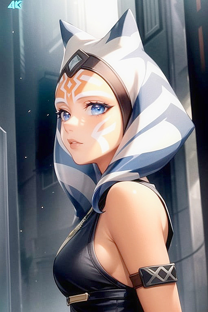 Ahsoka Tano from Star Wars Bound in Seductive Hentai AI Image