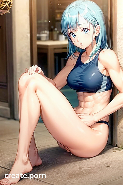 Bulma from Dragon Ball Z Shows Off Her Ripped Abs in Full Body Hentai AI Image