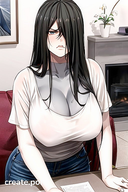 Sadako from Ringu Gets Wild in the Living Room with Big Booty Hentai AI Image