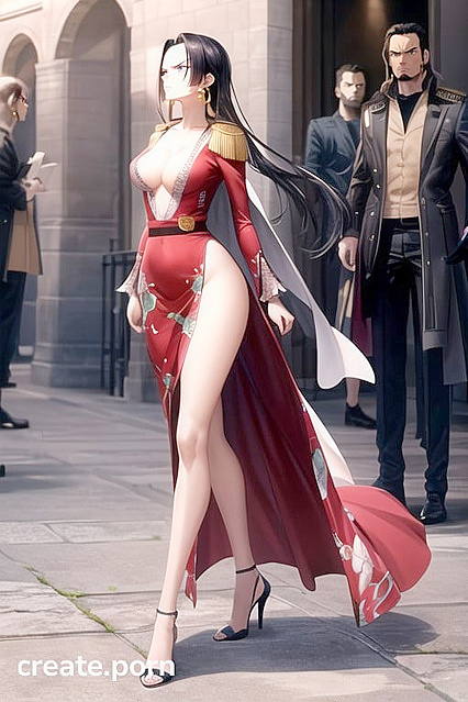 Big Breasts and Juicy Ass in Silk Dress for steamy Hentai Pleasure