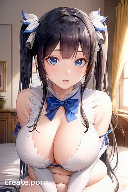 Hestia from DanMachi Wears Seductive Bodysuit for Bedroom Hentai Pleasure