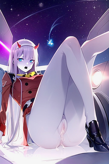Zero Two from Darling in the FranXX Takes Flight in Vibrant Manga-Colored Hentai Orgasms