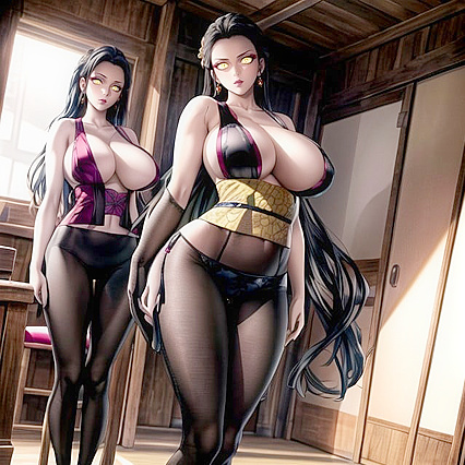 Daki from Demon Slayer Shows off Her Massive Ass in Surreal Hentai AI Image