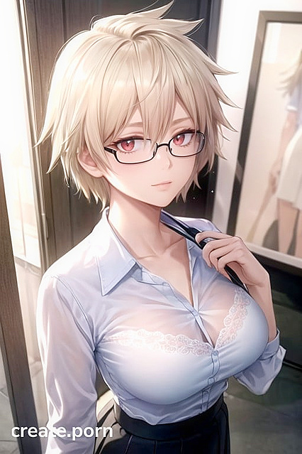 Bakugo Mitsuki's Transparent Bra in Top-Down My Hero Academia Hentai AI Image