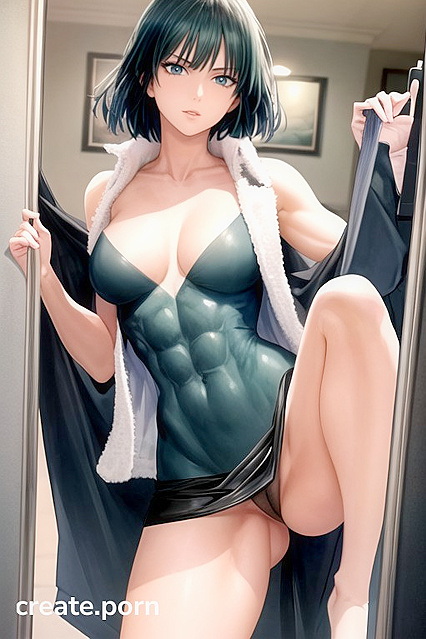 Naked Girl 18+ in Mini Skirt Stands seductively for Steamy Hentai AI Image