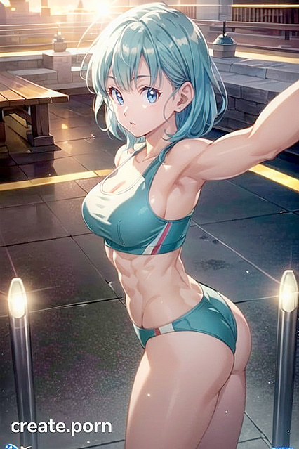 Ultra-Detailed Rear View of Bulma from Dragon Ball Z in Seductive Hentai AI Image