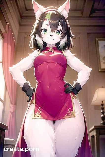 Sakura from Naruto Poses Furrily with Hands on Hips for Steamy Hentai AI Image