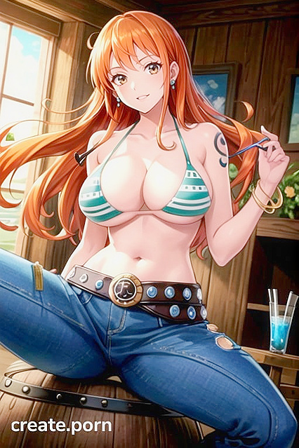 Nami from One Piece Explores Futanari Fantasies in Steamy Hentai Hentai AI Image