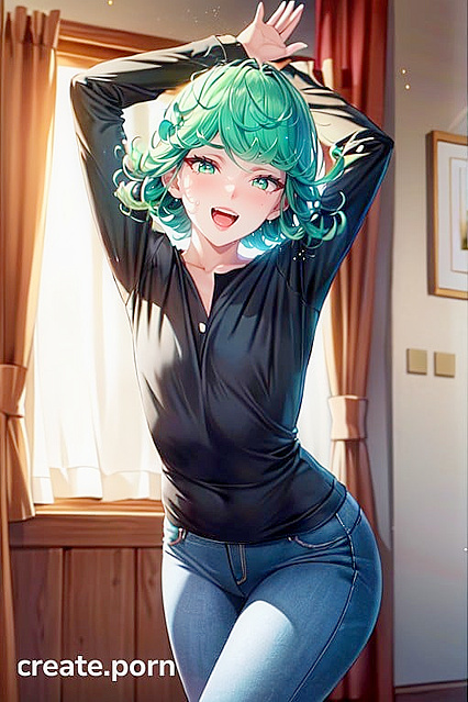 Tatsumaki from One Punch Man Stretches into Ecstatic Yoga Hentai Pleasure