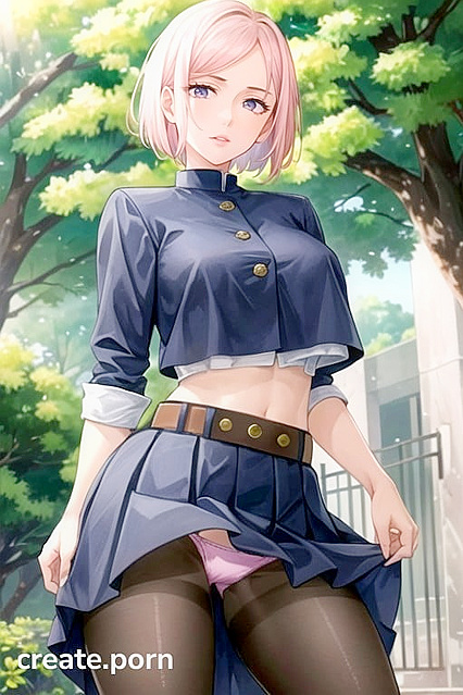 Kugisaki Nobara from Jujutsu Kaisen Shows Off Her Large Ass in Seductive Hentai AI Image