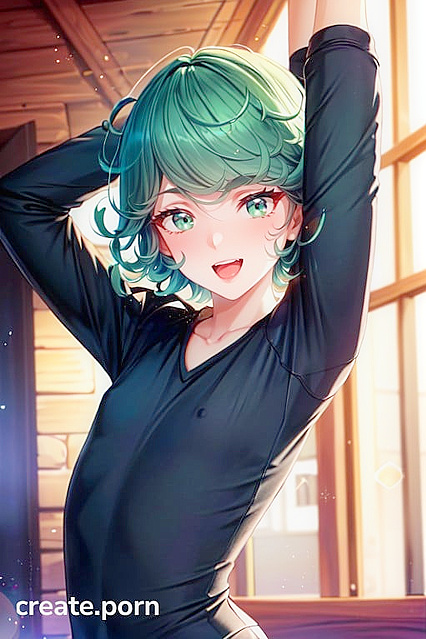 Tatsumaki from One Punch Man Seduces in Skinny, Ultra-Detailed Hentai AI Image