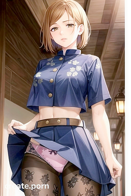 Kugisaki Nobara from Jujutsu Kaisen Shows Off Her Rounded Ass in Hentai AI Image