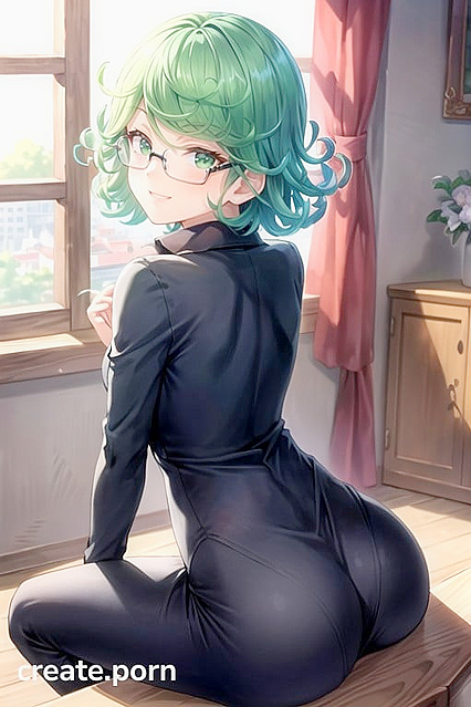 Tatsumaki from One Punch Man Enjoying Intimate Moments in a Seductive Rear View