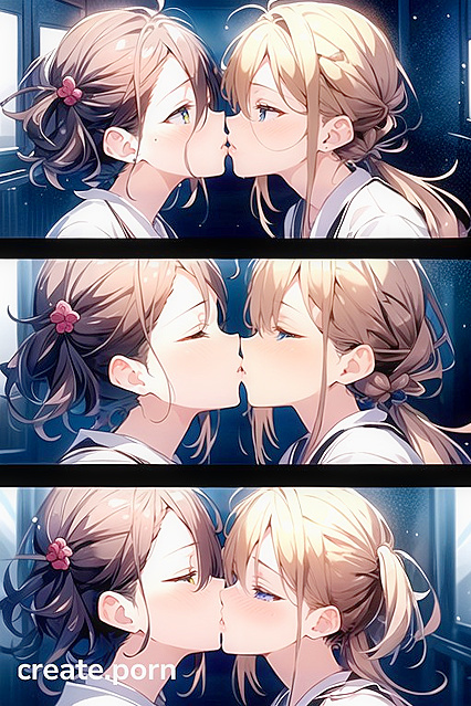 Harem of Girl 18+s Kissing Passionately in 18+ Hentai AI Image