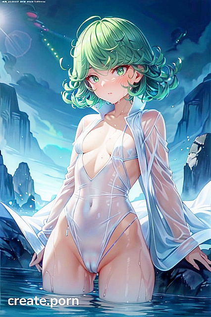 Tatsumaki from One Punch Man Gets Sweaty and Sexy in Skinny Hentai AI Image