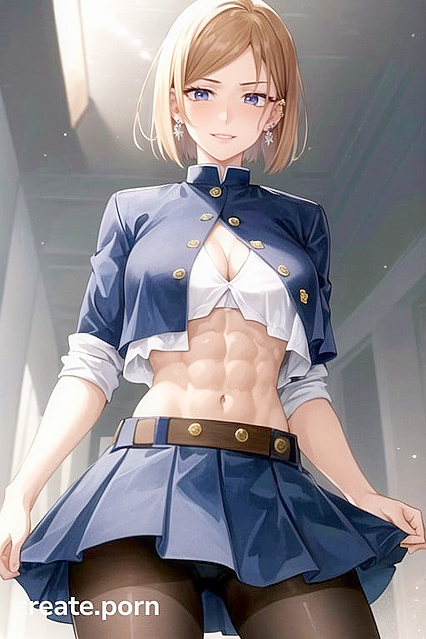 Muscular Front View Busty Shot in Hot Hentai AI Image