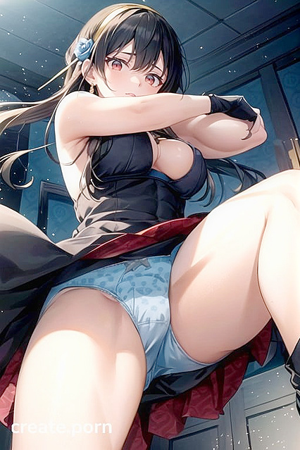 Yor Forger from Spy x Family Seductively Wears Cute Blue Patterned Underpants
